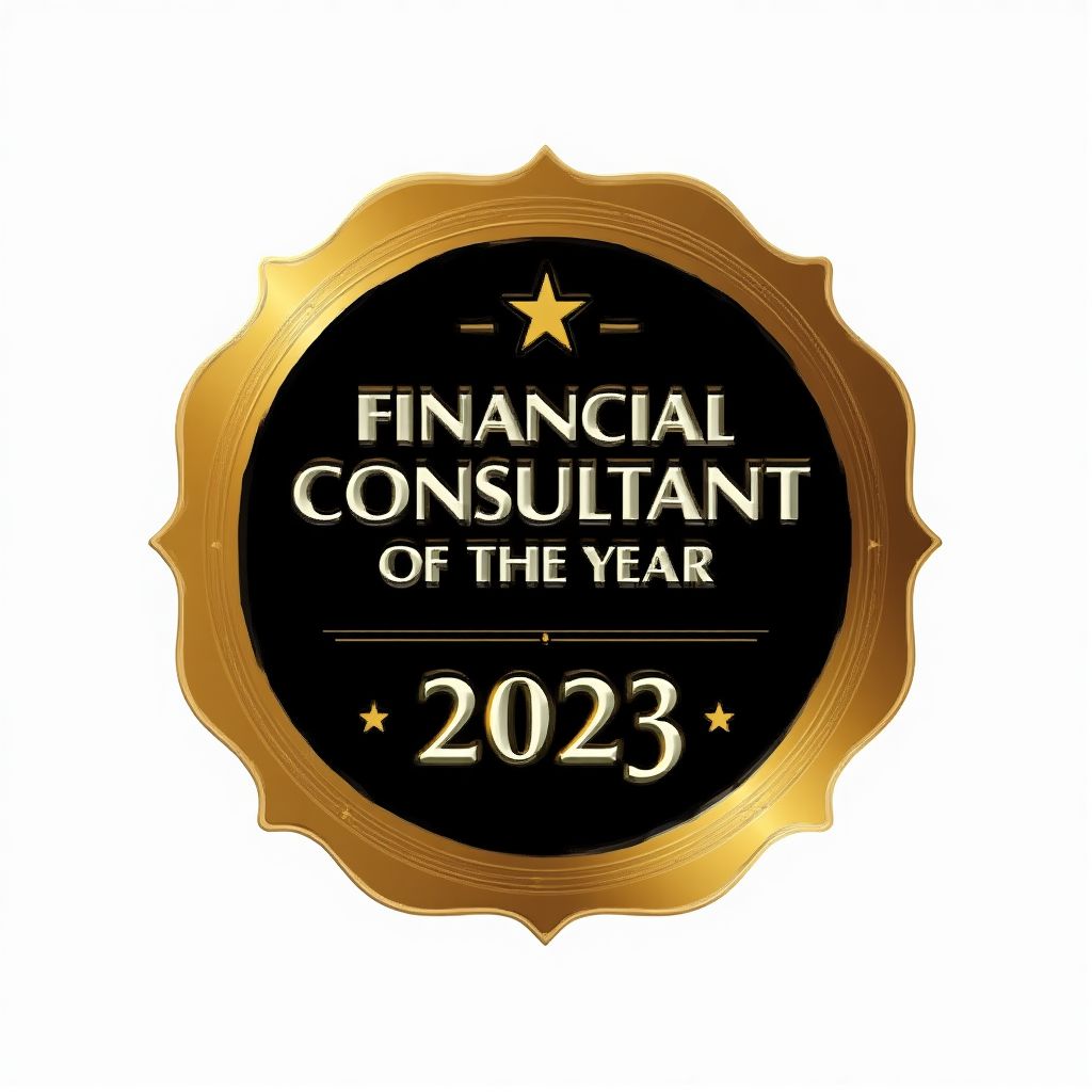 Logo del premio a la mejor consultora financiera 2023.